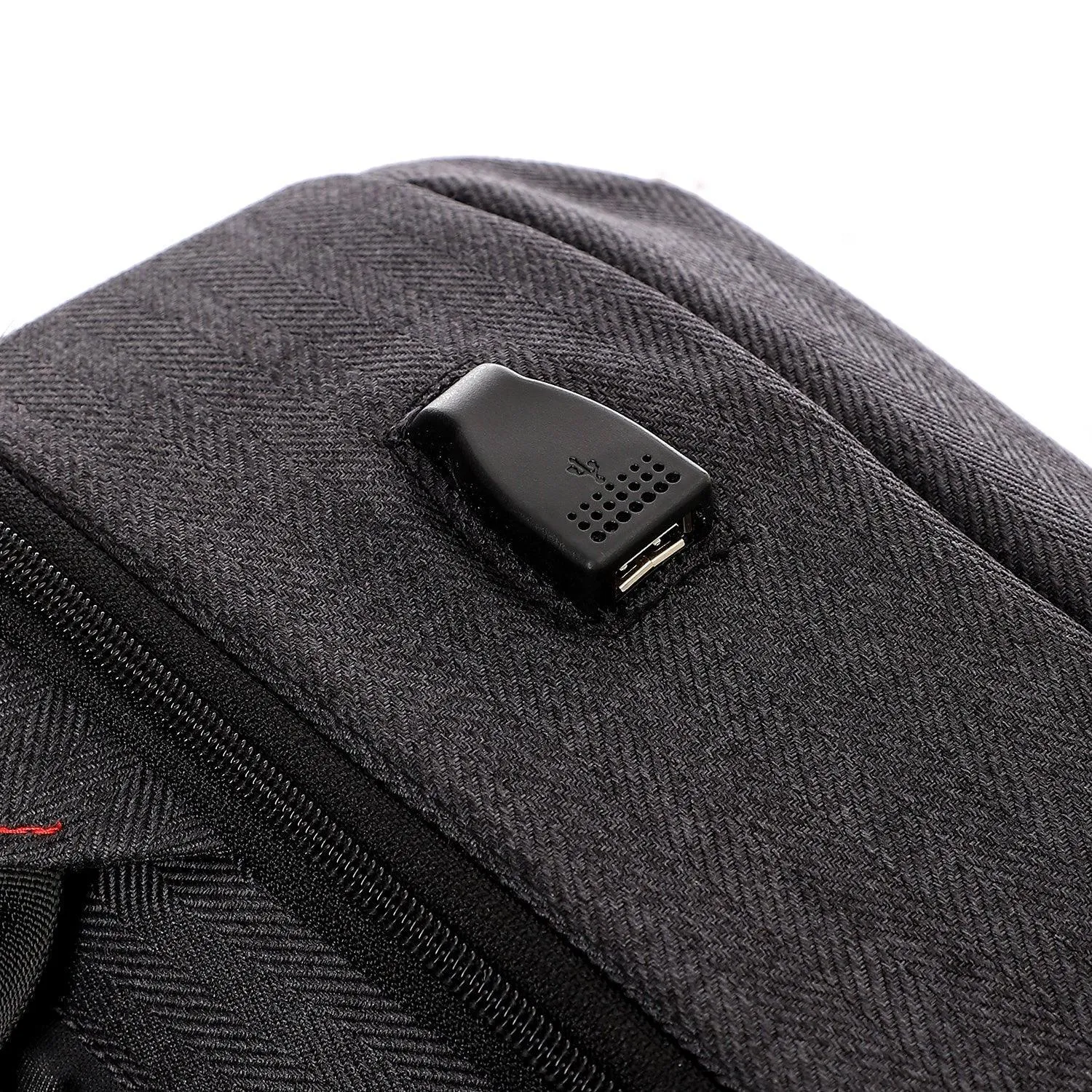 شنطة الظهر البيزنس 3  في 1 مضادة للسرقة مع مخرج  USB ومكان للابتوب مقاس 17 بوصة - اسود