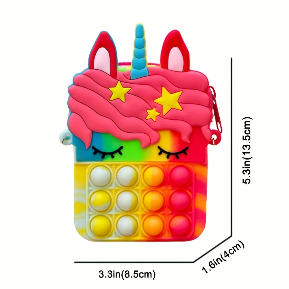 🌟 Magical Unicorn Satchel 🦄💖 - Adorable Coin Purse for Little Dreamers! 🎈 Ideal Gift for Ages 3-6!