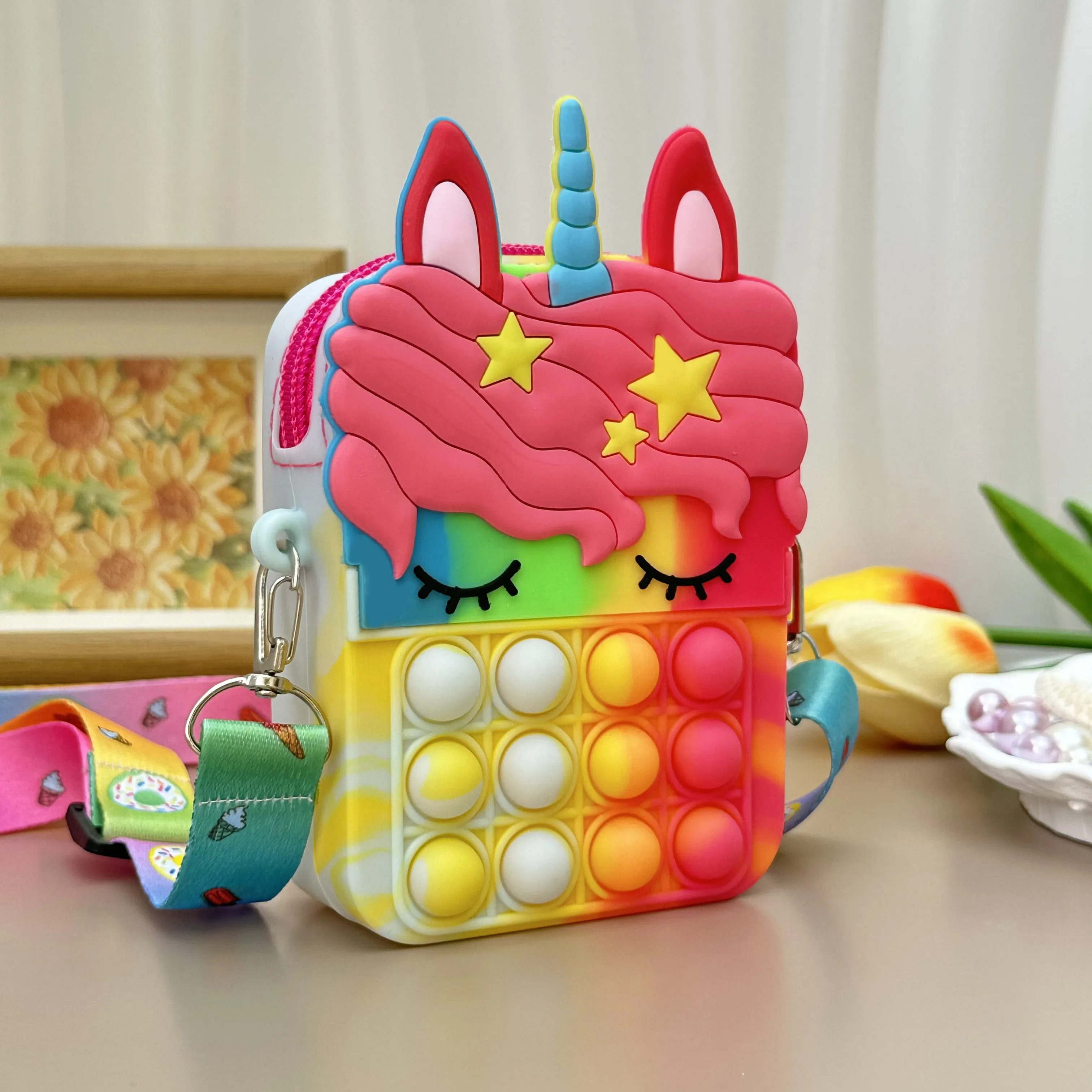🌟 Magical Unicorn Satchel 🦄💖 - Adorable Coin Purse for Little Dreamers! 🎈 Ideal Gift for Ages 3-6!