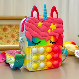 🌟 Magical Unicorn Satchel 🦄💖 - Adorable Coin Purse for Little Dreamers! 🎈 Ideal Gift for Ages 3-6!