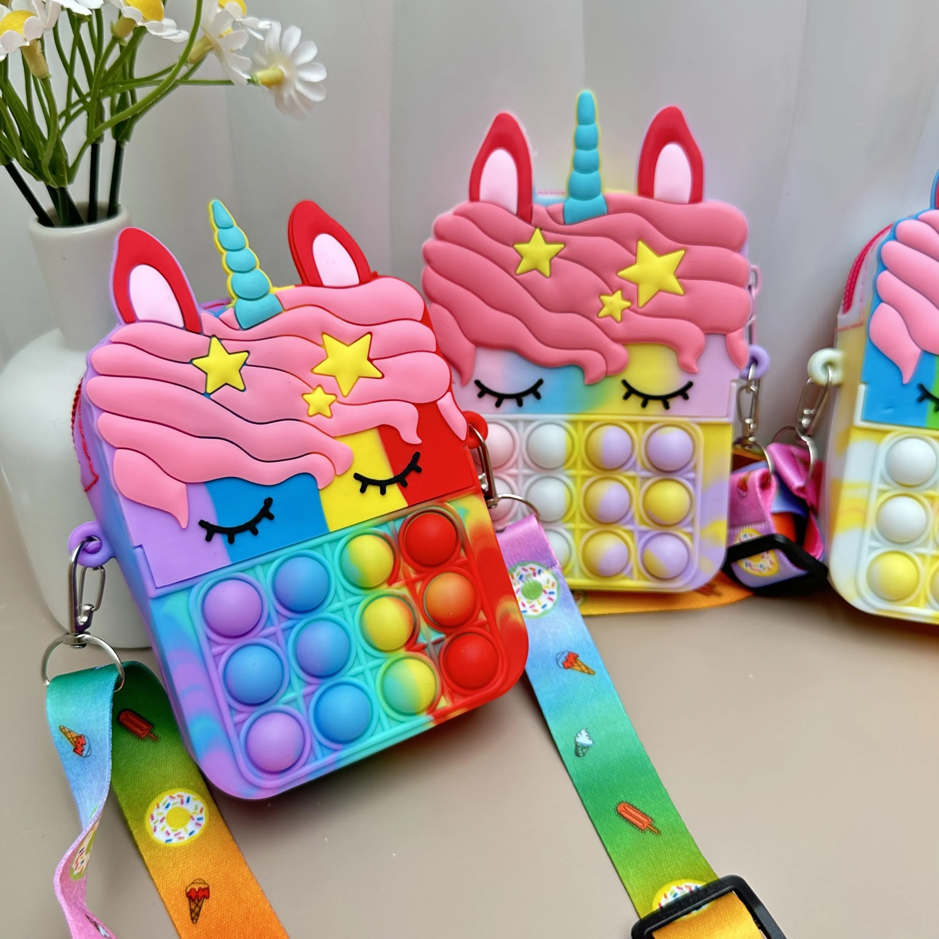 🌟 Magical Unicorn Satchel 🦄💖 - Adorable Coin Purse for Little Dreamers! 🎈 Ideal Gift for Ages 3-6!