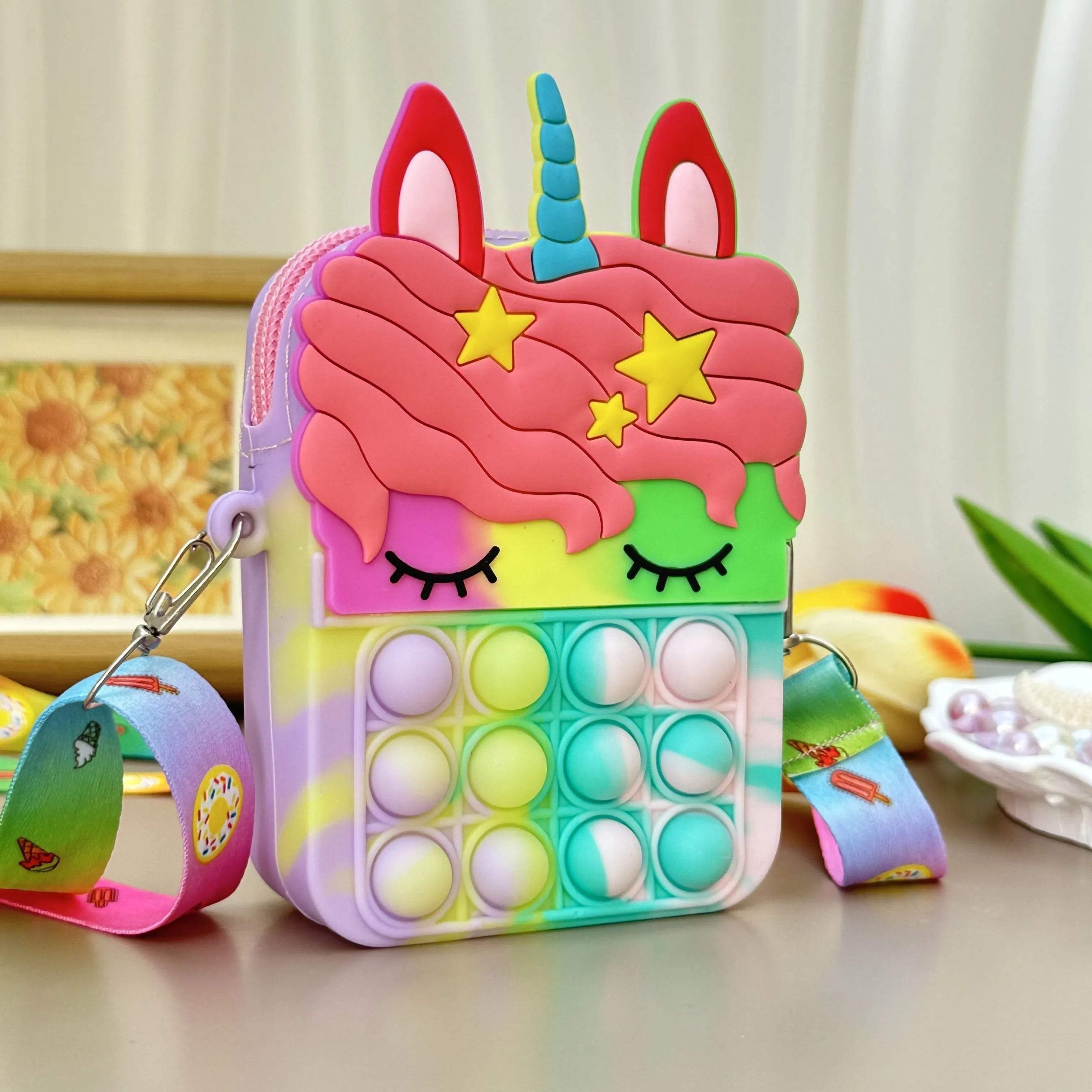 🌟 Magical Unicorn Satchel 🦄💖 - Adorable Coin Purse for Little Dreamers! 🎈 Ideal Gift for Ages 3-6!