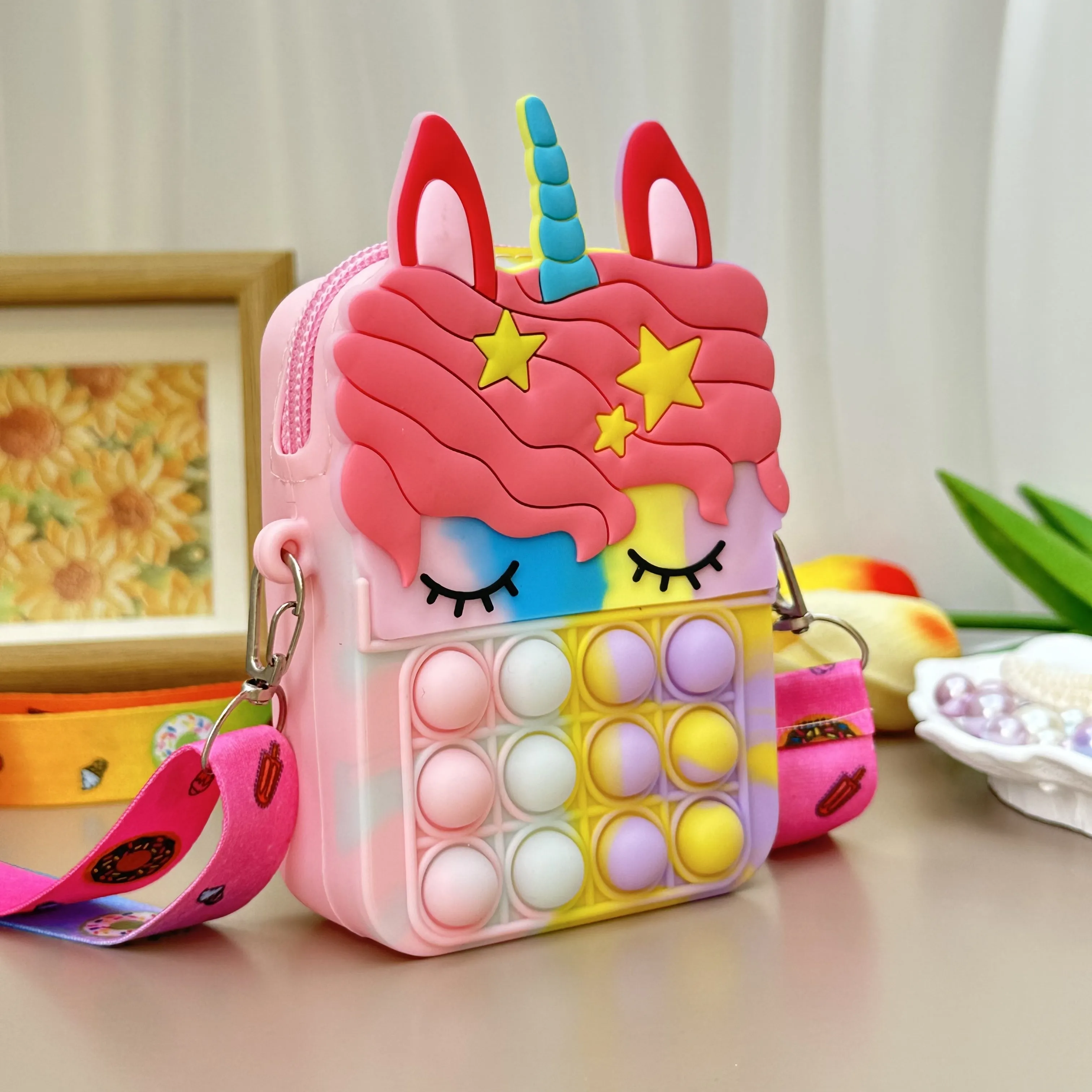 🌟 Magical Unicorn Satchel 🦄💖 - Adorable Coin Purse for Little Dreamers! 🎈 Ideal Gift for Ages 3-6!