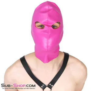 0565RS-SIS      Sissy Prissy Hot Pink Leatherette Open Lacing Back Eyes Bondage Girl Hood