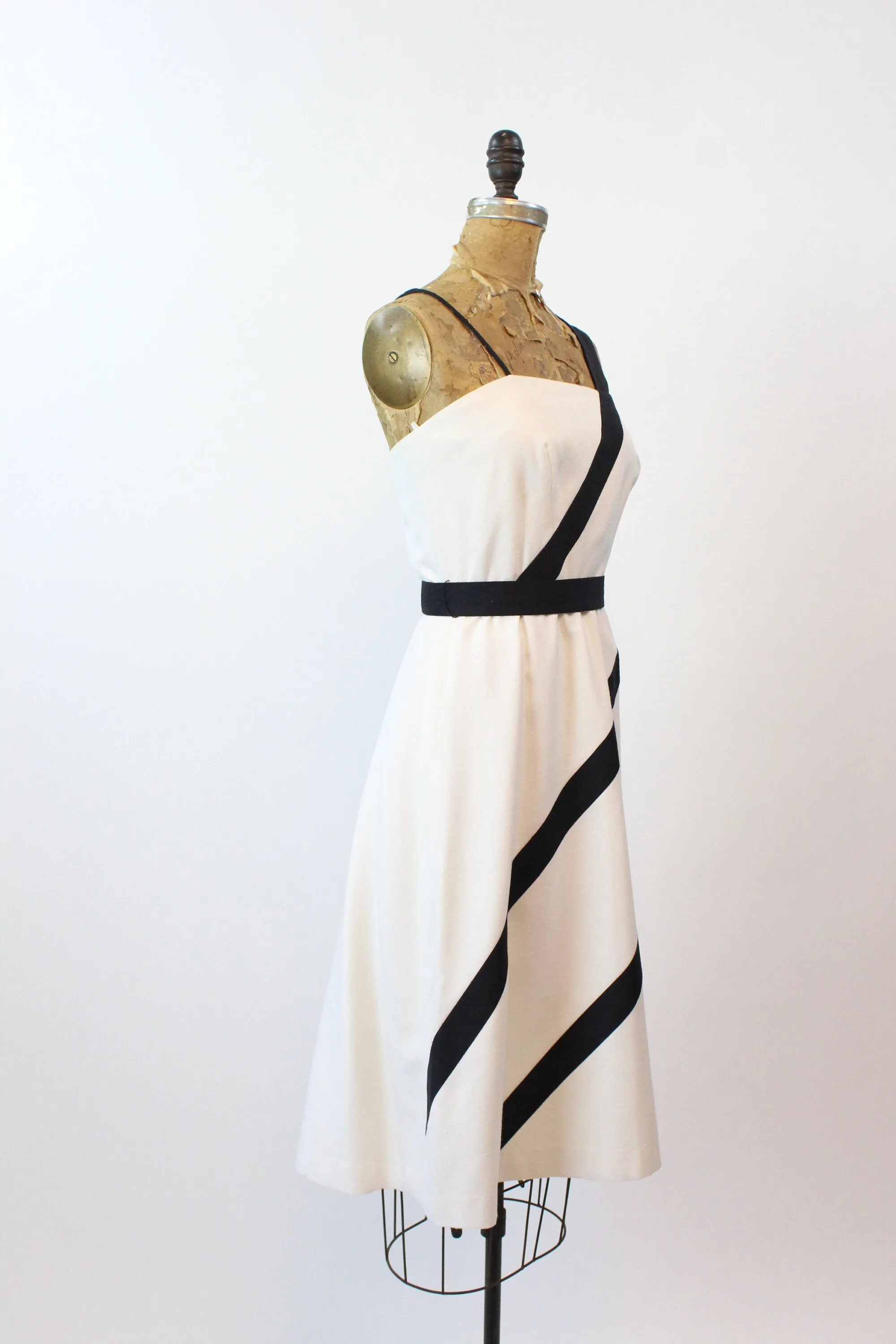 1960s LILLI DIAMOND graphic black white dress xs| new spring summer