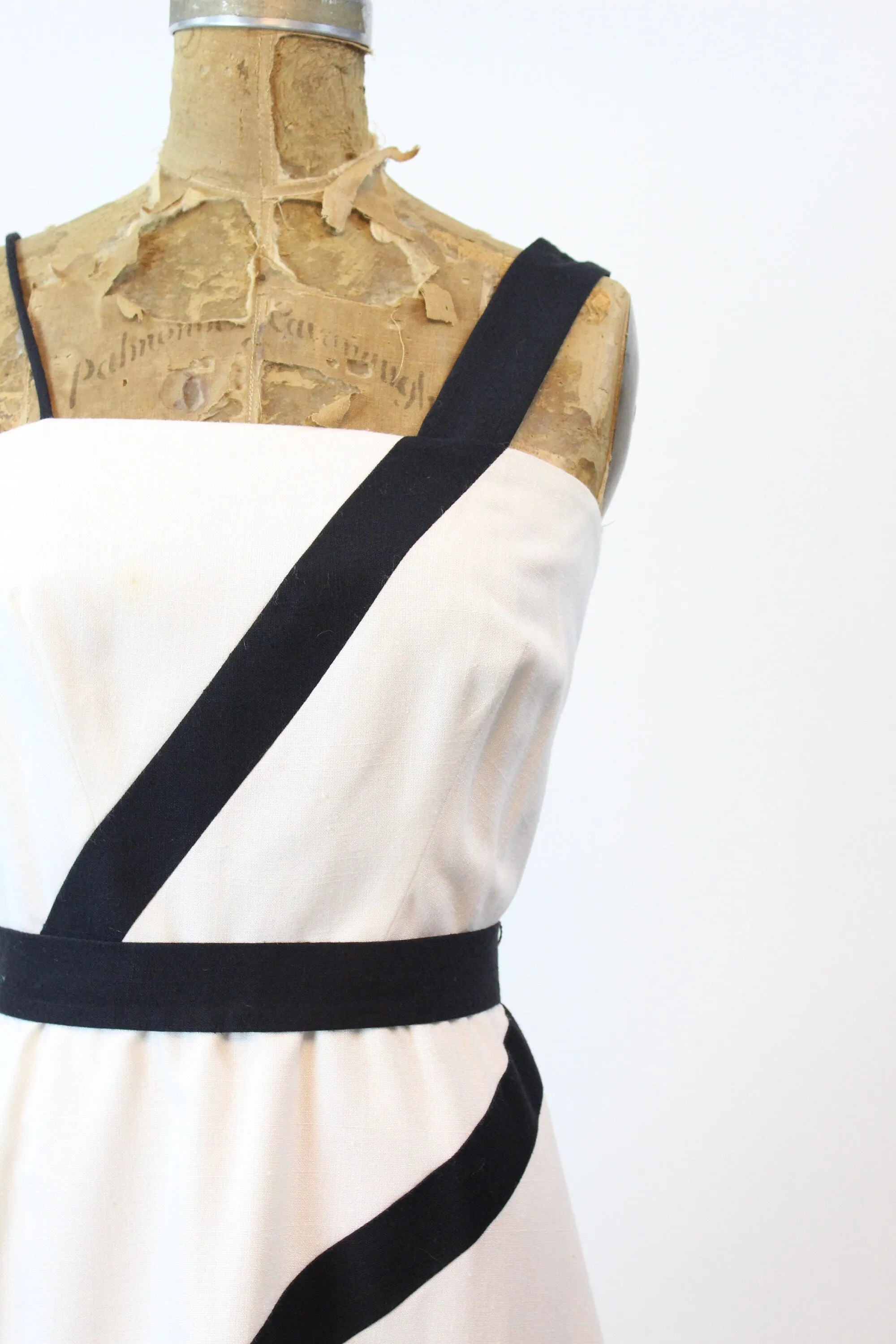 1960s LILLI DIAMOND graphic black white dress xs| new spring summer