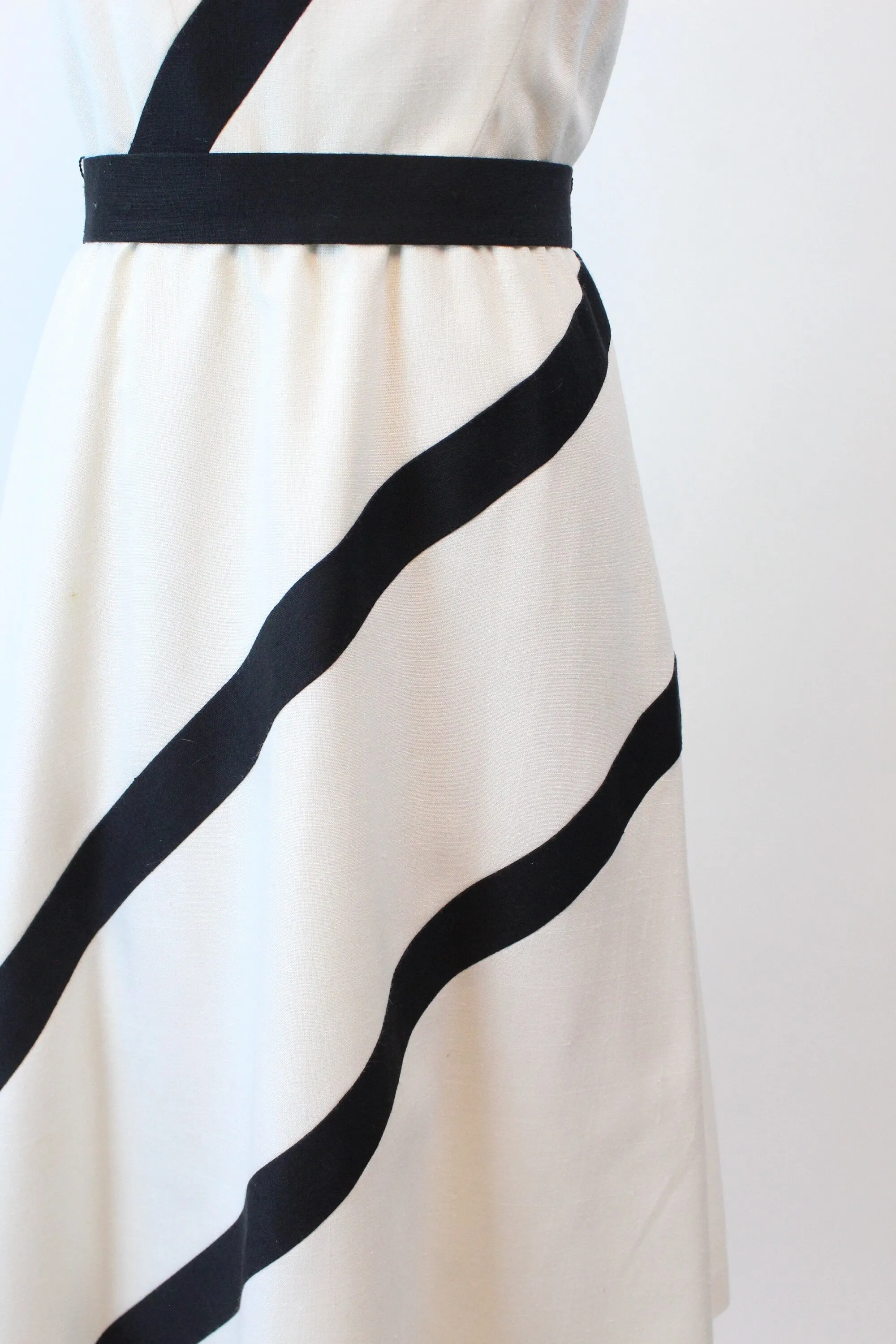 1960s LILLI DIAMOND graphic black white dress xs| new spring summer