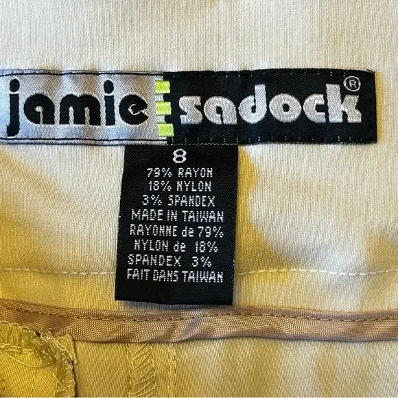 2 Pairs of Jamie Sadock Women’s Golf Shorts Sz 8 Khaki Tan &amp; Black NWOT