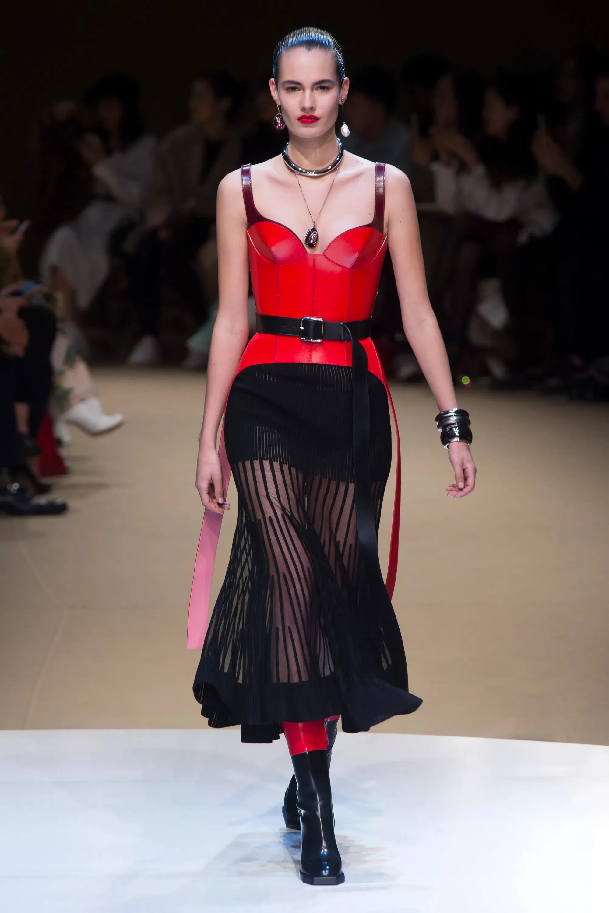 2018 F/W Structured Leather Corset