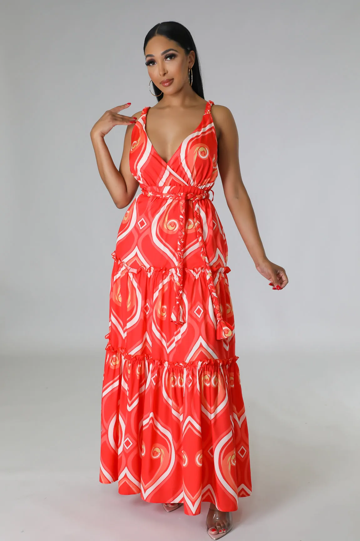 26657P - TWISTED STRAP SHOULDER DRESS (4PC)