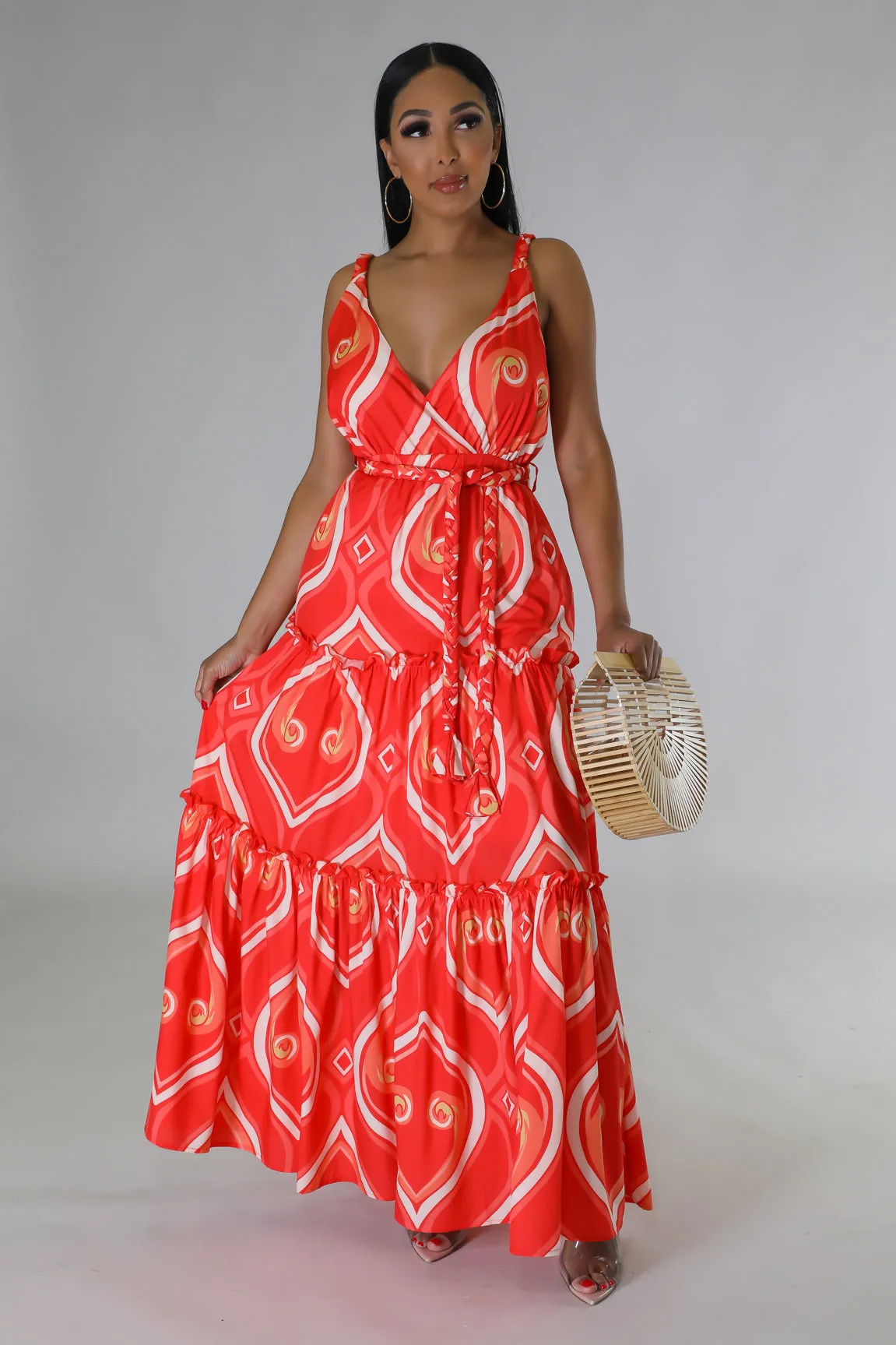 26657P - TWISTED STRAP SHOULDER DRESS (4PC)