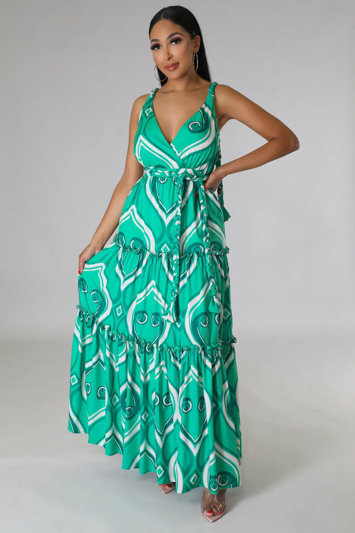 26657P - TWISTED STRAP SHOULDER DRESS (4PC)