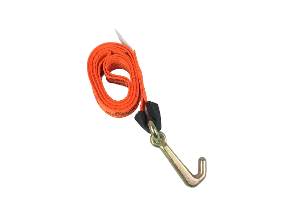 2" x 10' Diamond Weave Strap with Mini J Hooks and Chain Tail Ratchet (4 Pack)