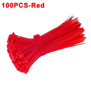 300/100Pcs Plastic Nylon Cable zip Ties Cord Ties Straps Fastening Reusable