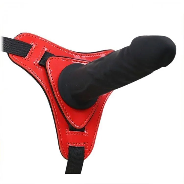 3486M      Big Red Devil Strap-on Harness with Detachable Penis