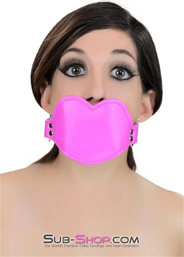 3844RS      Addick-tive Hot Pink Padded Lips Penis Gag