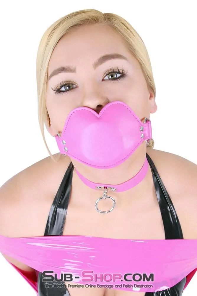 3844RS      Addick-tive Hot Pink Padded Lips Penis Gag