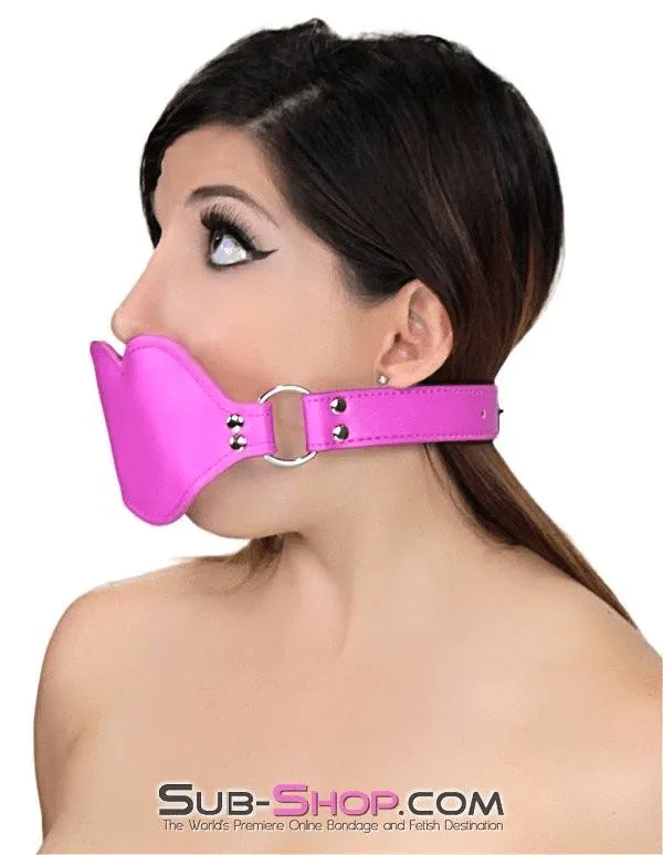 3844RS      Addick-tive Hot Pink Padded Lips Penis Gag