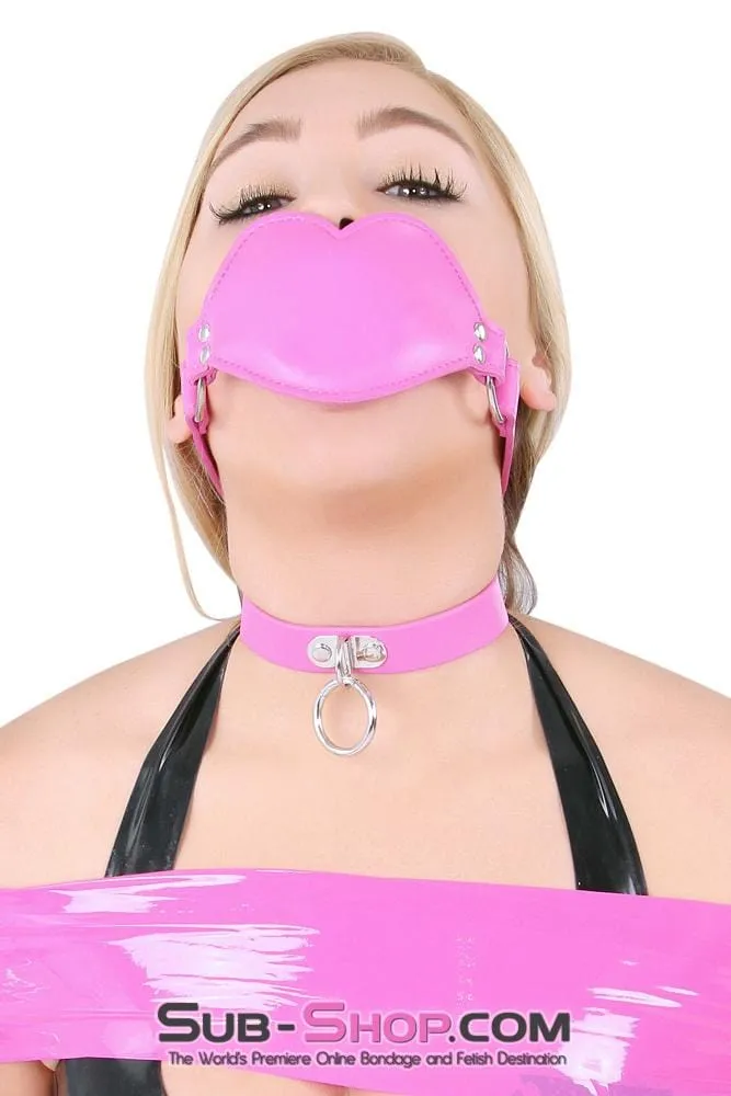 3844RS      Addick-tive Hot Pink Padded Lips Penis Gag