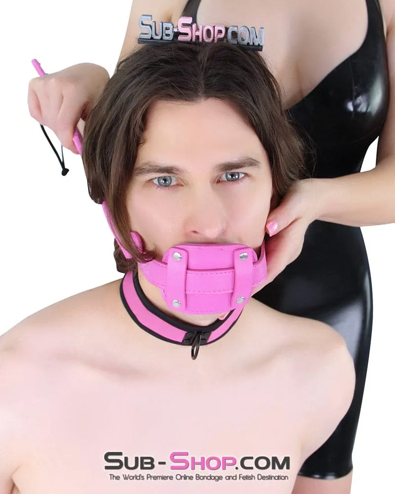 5709RS      Hot Pink Locking Penis Gag - MEGA Deal