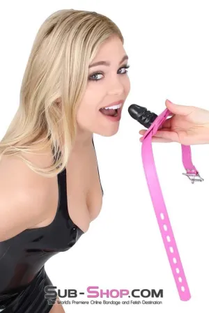 5709RS      Hot Pink Locking Penis Gag - MEGA Deal