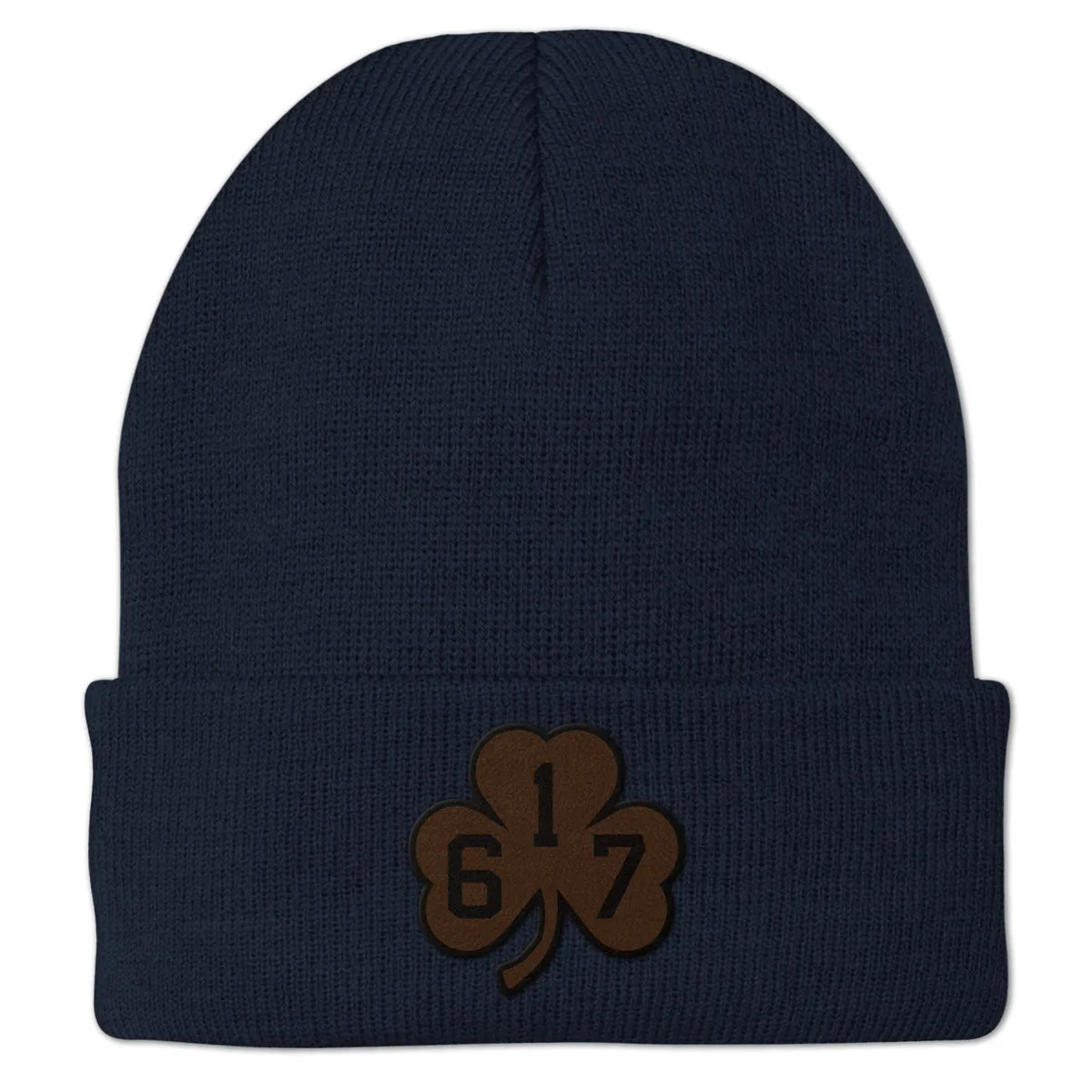617 Shamrock Leather Patch Cuff Knit