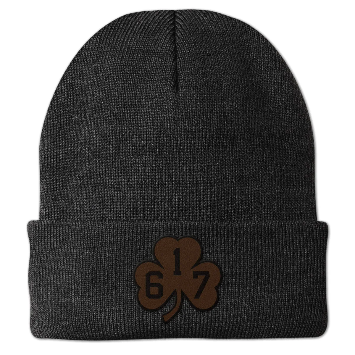 617 Shamrock Leather Patch Cuff Knit