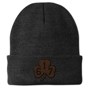 617 Shamrock Leather Patch Cuff Knit