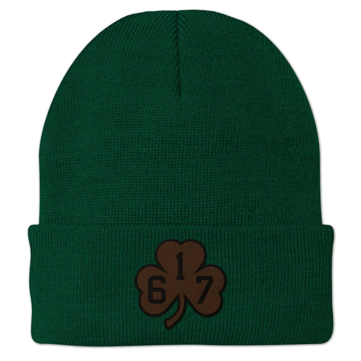 617 Shamrock Leather Patch Cuff Knit