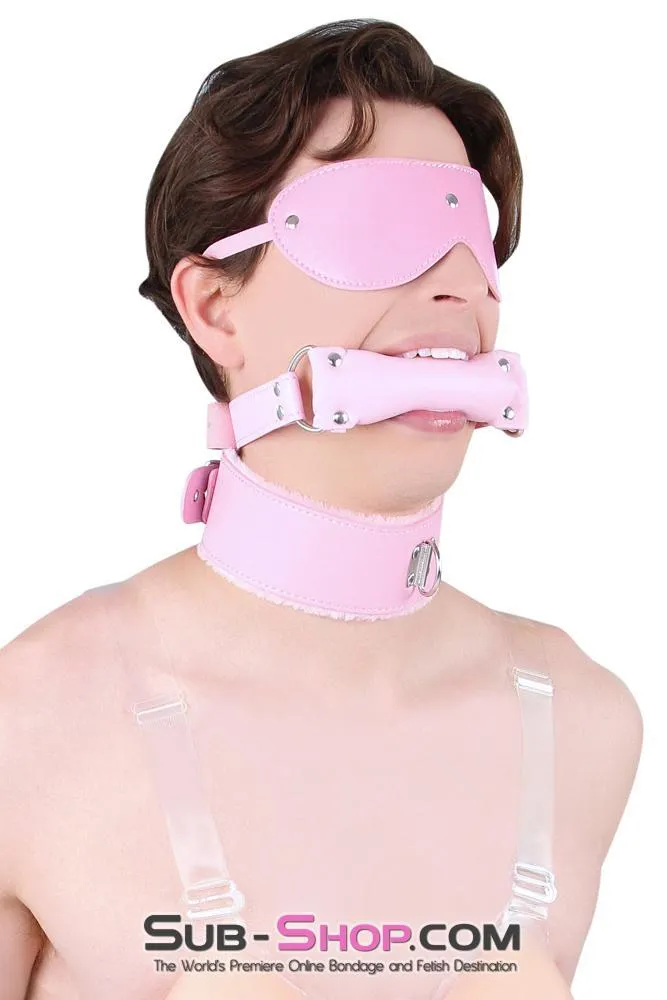 8916DL-SIS      Prissy Sissy Accessory Pink Feminization Blinded By Love Blindfold