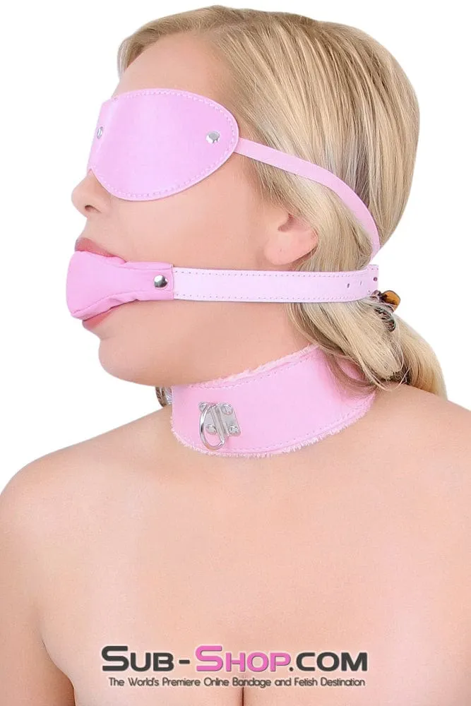 8916DL-SIS      Prissy Sissy Accessory Pink Feminization Blinded By Love Blindfold