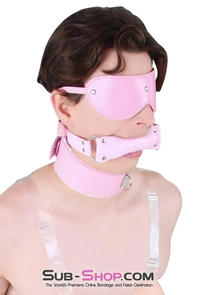 8916DL-SIS      Prissy Sissy Accessory Pink Feminization Blinded By Love Blindfold