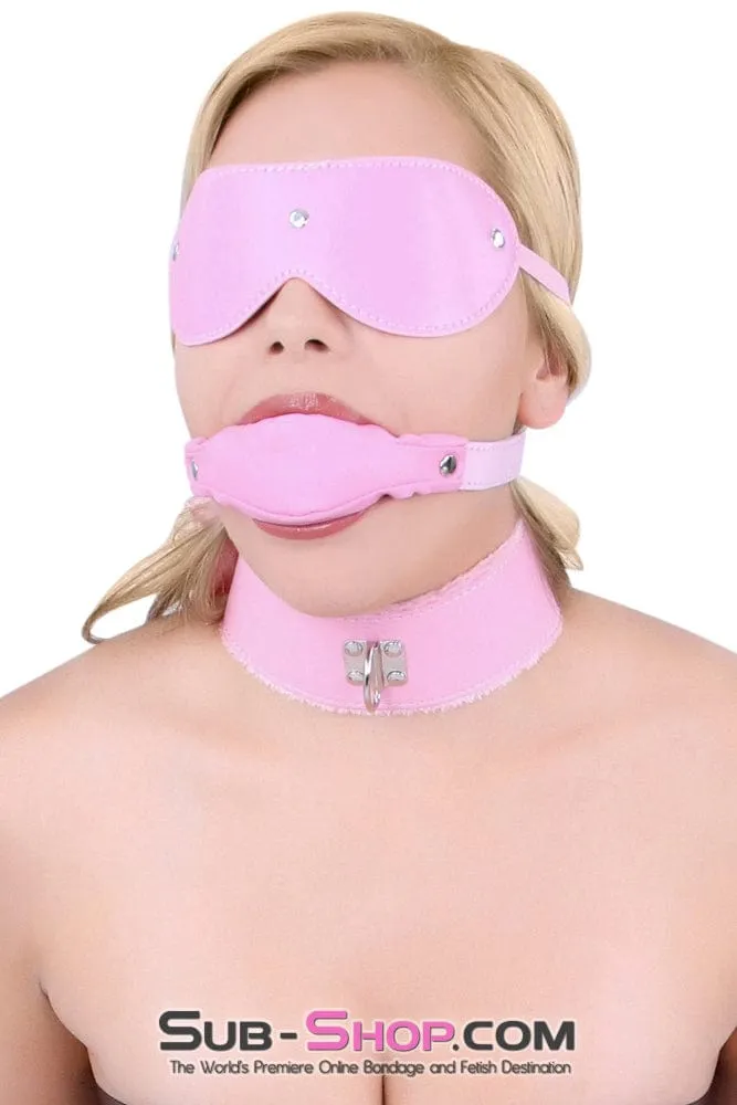 8916DL-SIS      Prissy Sissy Accessory Pink Feminization Blinded By Love Blindfold