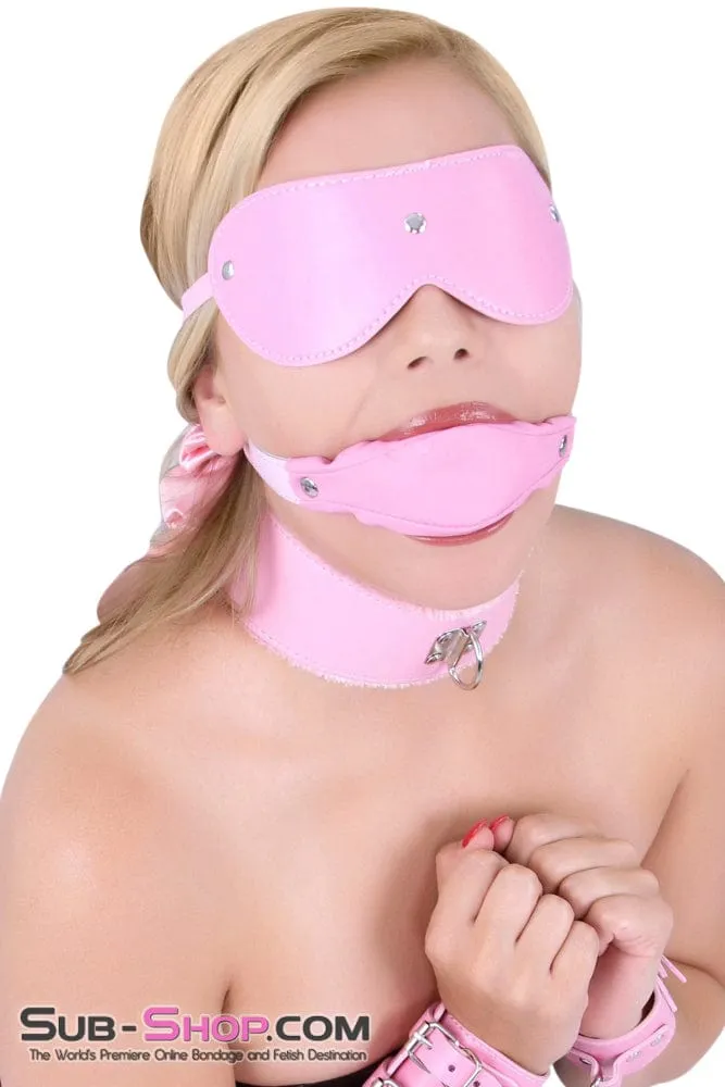 8916DL-SIS      Prissy Sissy Accessory Pink Feminization Blinded By Love Blindfold