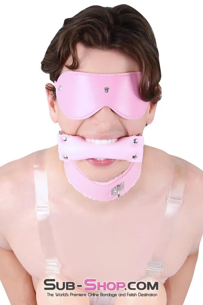 8916DL-SIS      Prissy Sissy Accessory Pink Feminization Blinded By Love Blindfold
