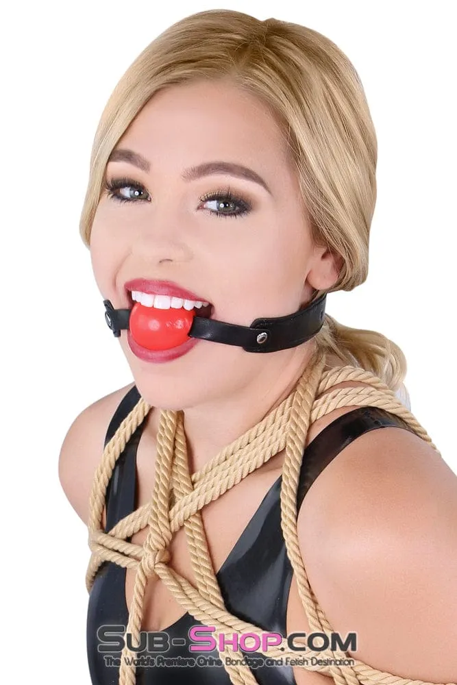 8947DL      <b>BOGO!</b> Bondage Basics Beginner’s Red Rubber Ball Gag