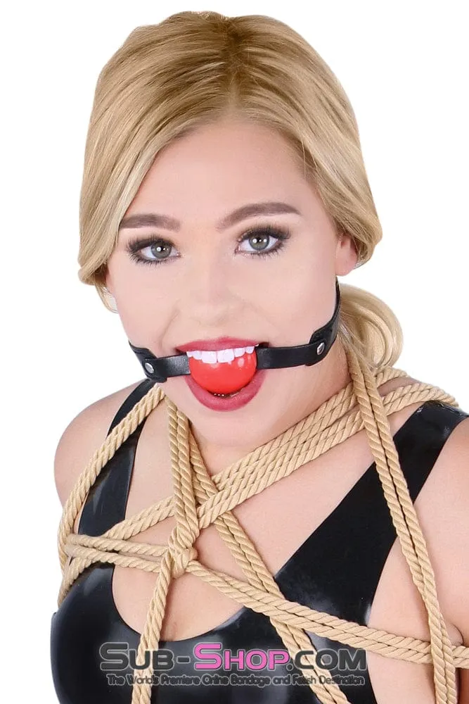 8947DL      <b>BOGO!</b> Bondage Basics Beginner’s Red Rubber Ball Gag