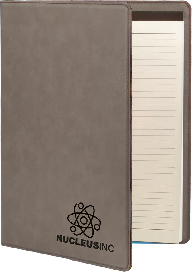 9 1/2" x 12"  Leatherette Portfolio with Notepad