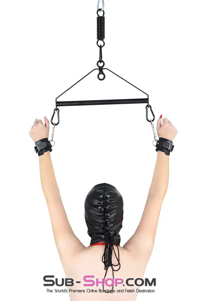 9022DL      Open Eyes Lacing Full Bondage Hood