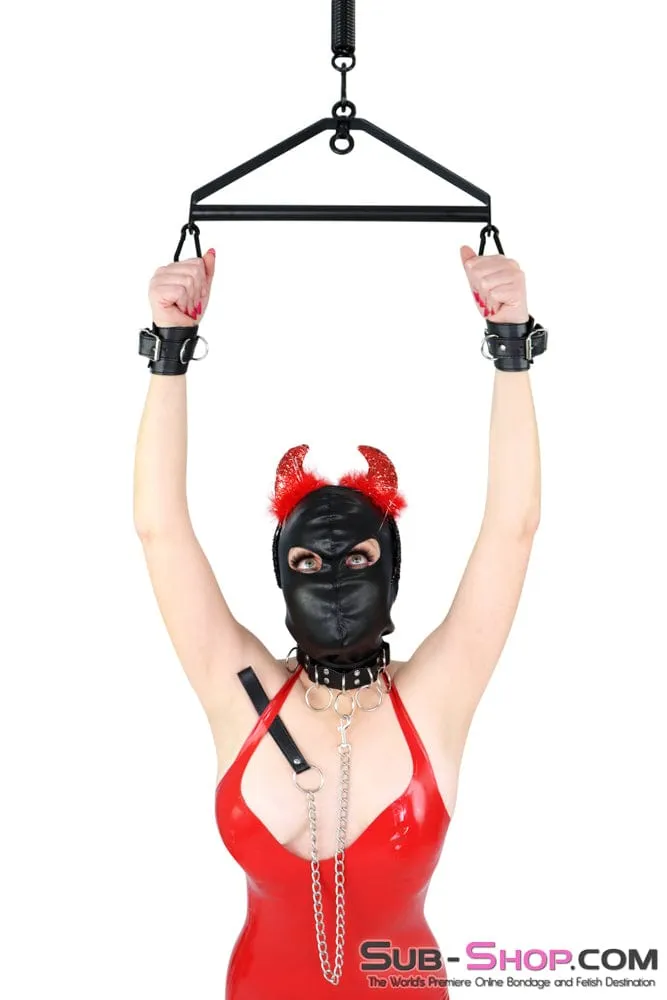 9022DL      Open Eyes Lacing Full Bondage Hood