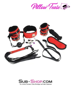 9756DL      Tie Me, Clamp Me, Whip Me 8 Pc Bondage Kit
