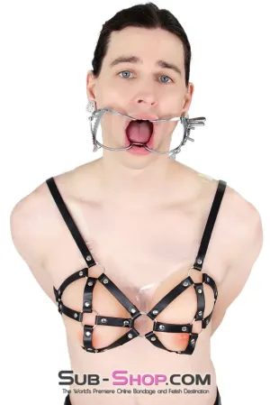 9897RS-SIS      Breast Cage Sissy Bondage Bra