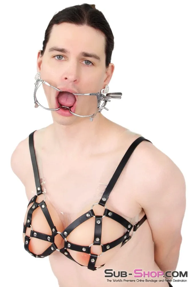 9897RS-SIS      Breast Cage Sissy Bondage Bra