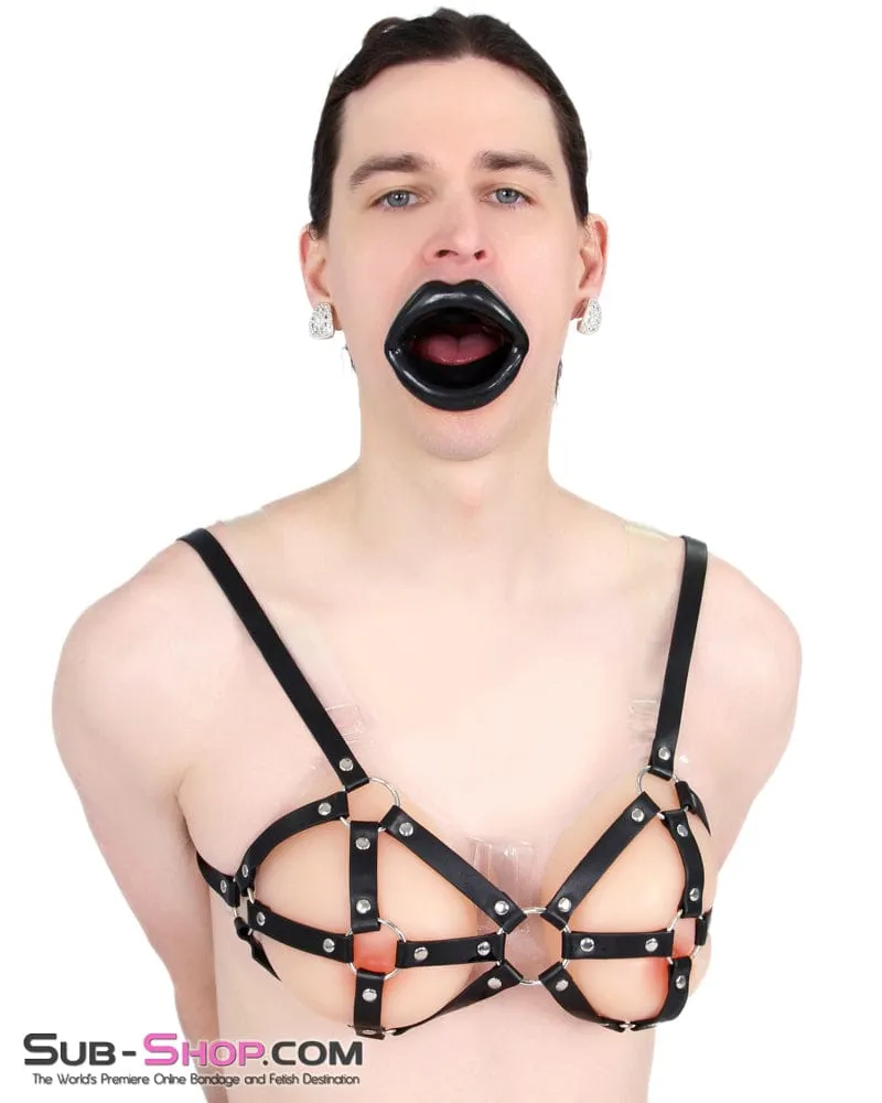 9897RS-SIS      Breast Cage Sissy Bondage Bra