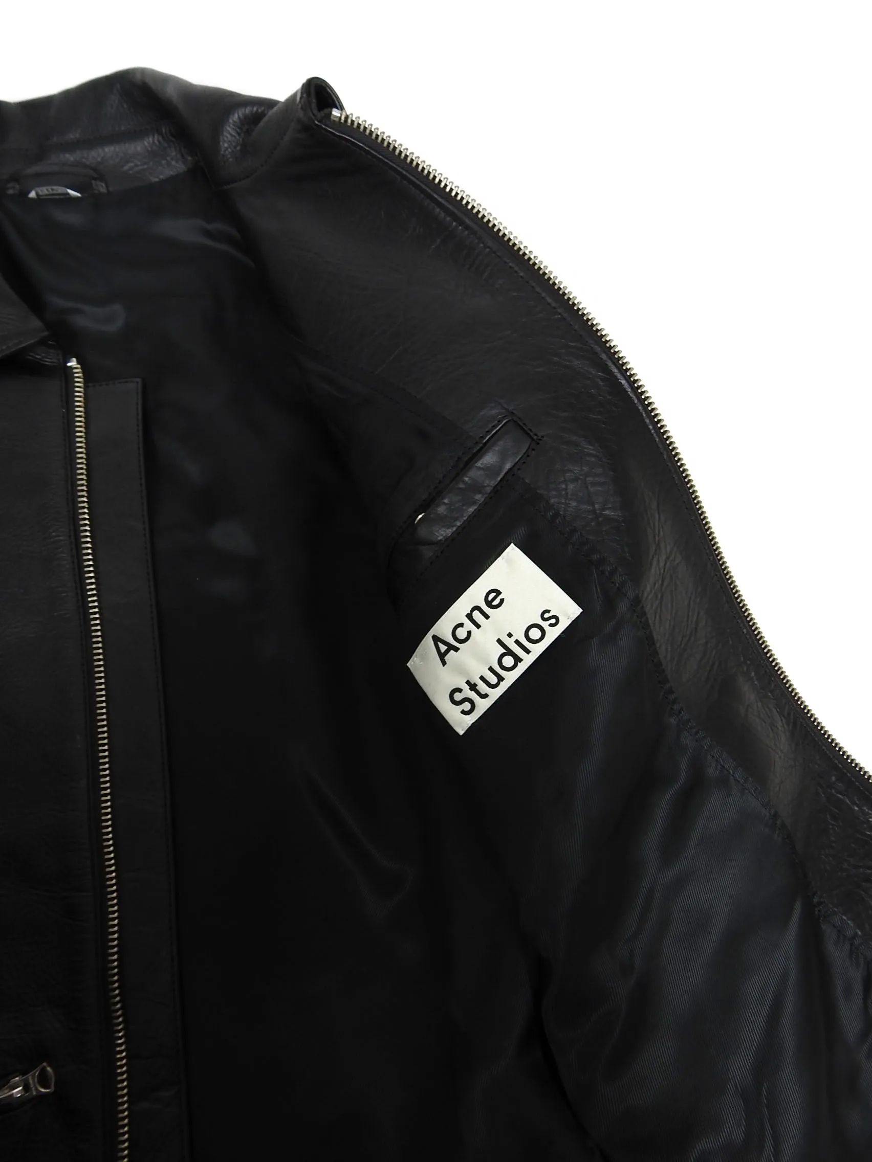 Acne Studios August Light PSS16 Leather Jscket Size 48