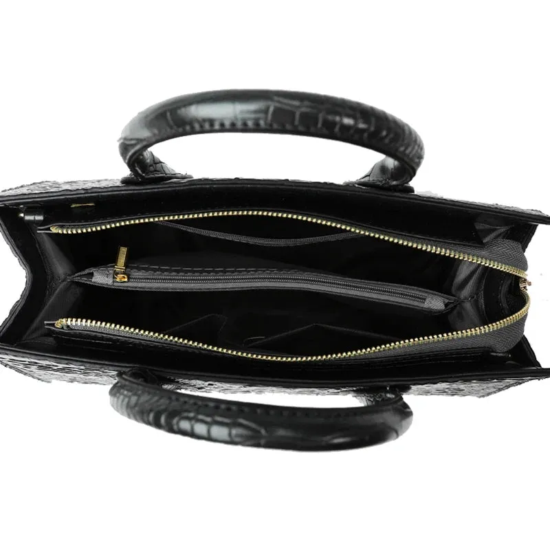 ALLIGATOR Leather Women Messenger Bags Crocodile Female Crossbody Shoulder Hand Bags for Women 2024 High Quality Ladies Handbags