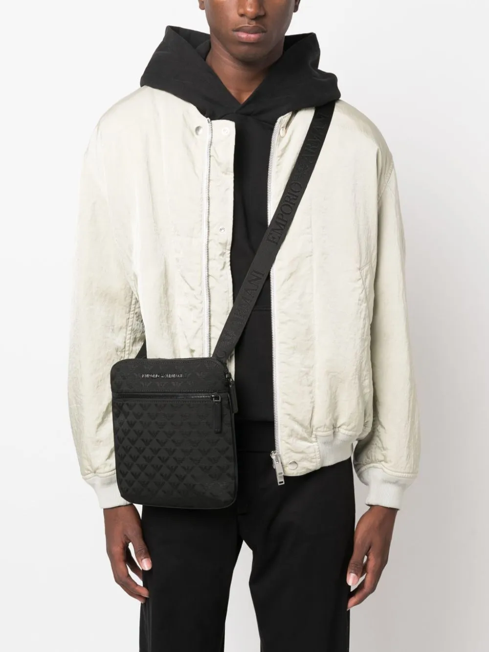 Allover logo crossbody bag