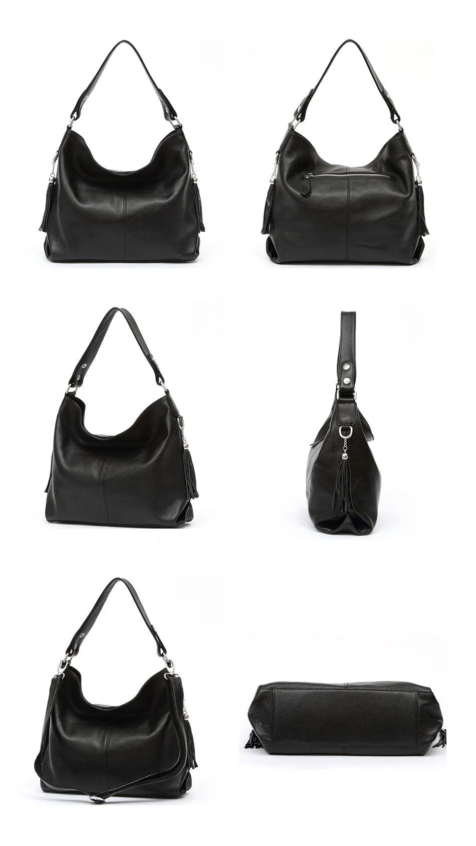 Allure Leather Hobo Bag Shoulder Bag Crossbody Bag for Women - One Size