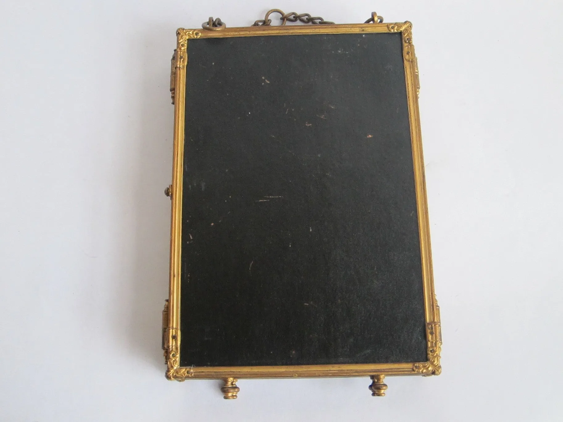 Antique Tri Fold Celluloid Decorative Mirror - 1899