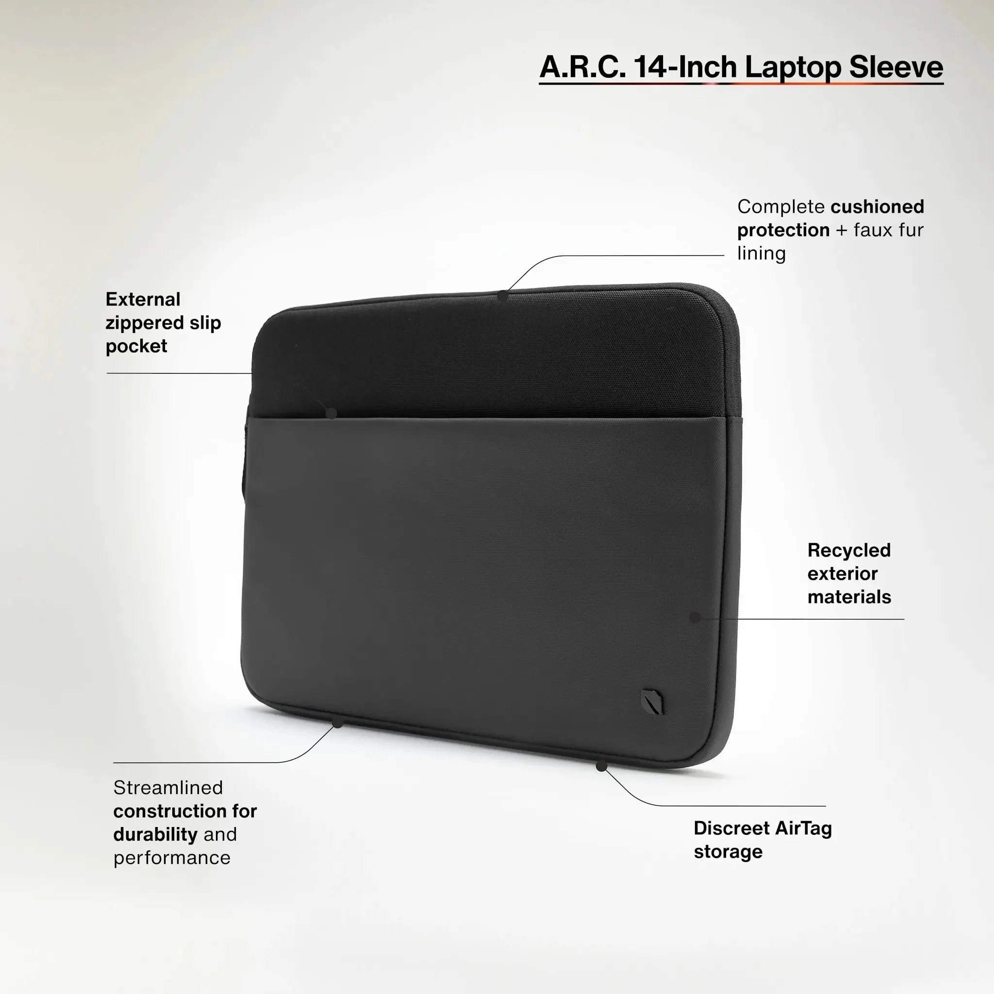 A.R.C. Sleeve With ReSpun 100% Recycled Polyester for 14-inch Laptop